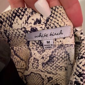 White Birch button up top